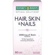 Nature's Bounty Hair Skin & Nails Biotin Support Lustrous Hair 60ct, 6-Pack