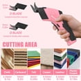 thumbnail image 4 of Electric Fabric Cutting Scissors, USB Rechargeable Precision Cutter, Adjustable Settings, For Clothing Cardboard Craft, Orange Pink Available, 4 of 5