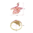 thumbnail image 5 of Womens Crystal and Gold Plated Peacock Bangle Bracelet, 5 of 6