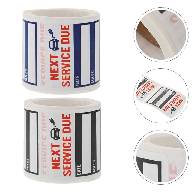 WHAMVOX 2 Rouleaux de 300 Pcs Autocollants Carrés Noirs et Bleus Simples pour Autocollants