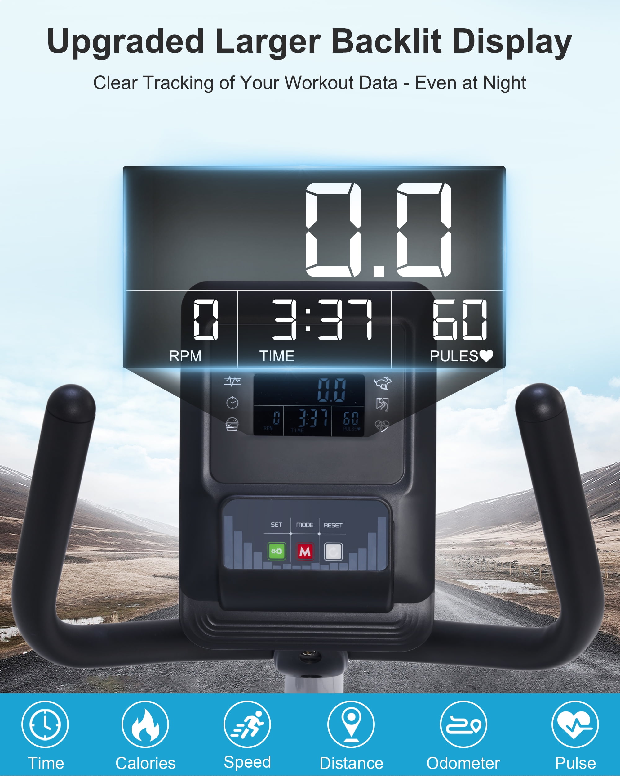 BORGUSI Recumbent Exercise Bike Home Stationary Quiet 16-Level Magnetic Resistance Large Comfortable Seat Heart Rate Monitor iPad Holder 400LBS Capacity for Seniors