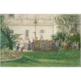thumbnail image 2 of Félix Brard 24x17 Gold Ornate Framed and Double Matted Museum Art Print Titled - Square of the Town Hall of the 14th Arrondissement, Small Parade, September 8, 1918 (1918), 2 of 4