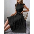 thumbnail image 6 of Women Summer Casual Midi Maxi Dresses Short Sleeve Black L, 6 of 8