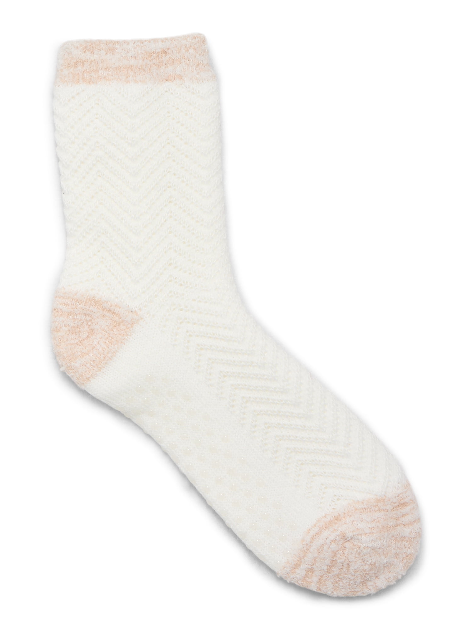 Joyspun Women's Double Layer Crew Lounge Socks, 3-Pack, Fits Shoe Sizes 4-10