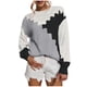 thumbnail image 5 of Gibobby Suéter de invierno para mujer, Suéter de cuello redondo para mujer, casual, manga larga, punto grueso, suéter suave(Negro,CH), 5 of 5