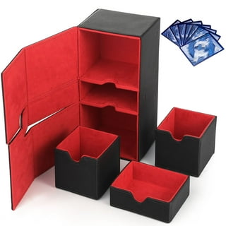 Premium Card Game Deck Storage Box and Playmat Case - Holds 550+ Double  Sleeved Cards - YugiOh/MTG Card Holder Storage Case - Game Card Box with  Mat