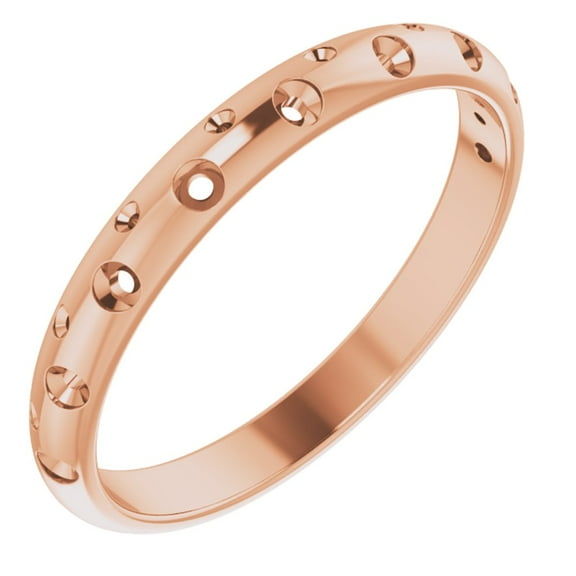 14k Rose Gold Gypsy Set Bridal Wedding Engagement Anniversary Eternity Band Ring Fine Jewelry For Women Gifts For Her (Mounting Only, Not All Stones Included), Size 7