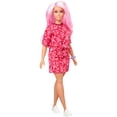 thumbnail image 1 of Muñeca Barbie Fashionistas #151 pelo largo rosa top y falda pañuelo rojo, 1 of 6