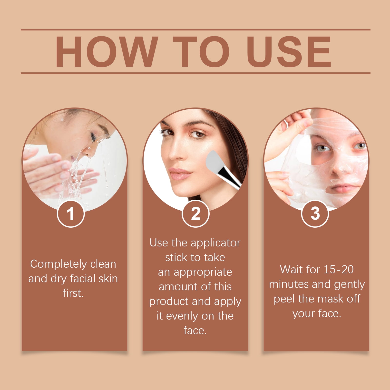 Alvantor Collagen Face Mask, Hydrating Peel off Mask with Brush, Firming and Glow Skin, 3.53oz