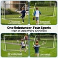 thumbnail image 3 of Slsy 2 IN 1 Soccer Rebounder Net,Galvanized steel pipe Soccer Goal for Backyard, 5 Adjustable Angles,Soccer Gifts,Weatherproof for Teens Adults Practice Training(6'x4'), 3 of 9
