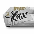 thumbnail image 3 of Saying Soft Flannel Fleece Throw Blanket, Coffee Break Conceptual Time to Relax Hand-drawn Lettering, Cozy Plush for Indoor and Outdoor Use, 50" x 70", Dark Taupe Pale Coffee, by Ambesonne, 3 of 6
