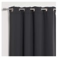 thumbnail image 5 of Huang zhong wen Premium Flame Retardant Thermal Insulated Fire Retardant Blackout Curtain - Antique Bronze Grommet Top - DK.Grey - 52" W x 84" L - (2 Panel), 5 of 9