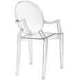 thumbnail image 4 of Home Square 2 Piece Polycarbonate Dining Arm Chair Set in Clear, 4 of 5