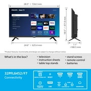 Philips 32 Class HD (720P) Smart Roku Borderless LED TV (32PFL6452/F7)