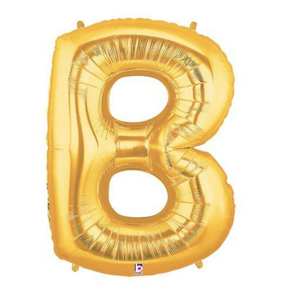 40 Inch Megaloon Gold Letter B Balloons - Wholesale Multi-Colored
