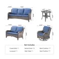 thumbnail image 3 of Vcatnet 5 Pieces Outdoor Patio Furniture All Weather Wicker Conversation Set with Swivel Rocking Chairs for Garden,Poolside,Denim Blue, 3 of 8