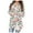 White, variant on Lenago Women's Christmas Cardigan Santa Claus Print Cardigan Long Sleeve Cardigan Sweater Coat
