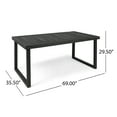 thumbnail image 4 of Zoe Outdoor 3 Piece Acacia Wood Picnic Set, Dark Gray, 4 of 6