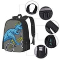 thumbnail image 3 of Balery Fun Riding Dinosaur Backpack for Men and Women - Durable 600D Oxford Cloth -Large Capacity, Water-Resistant School, Travel, and Hiking Bag, 3 of 7
