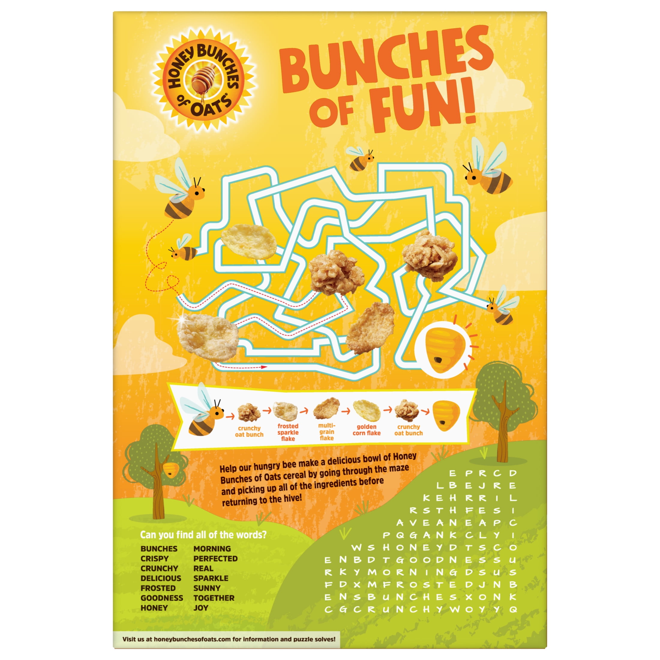 Post Honey Bunches of Oats Honey Roasted Breakfast Cereal, 30.5 OZ Box