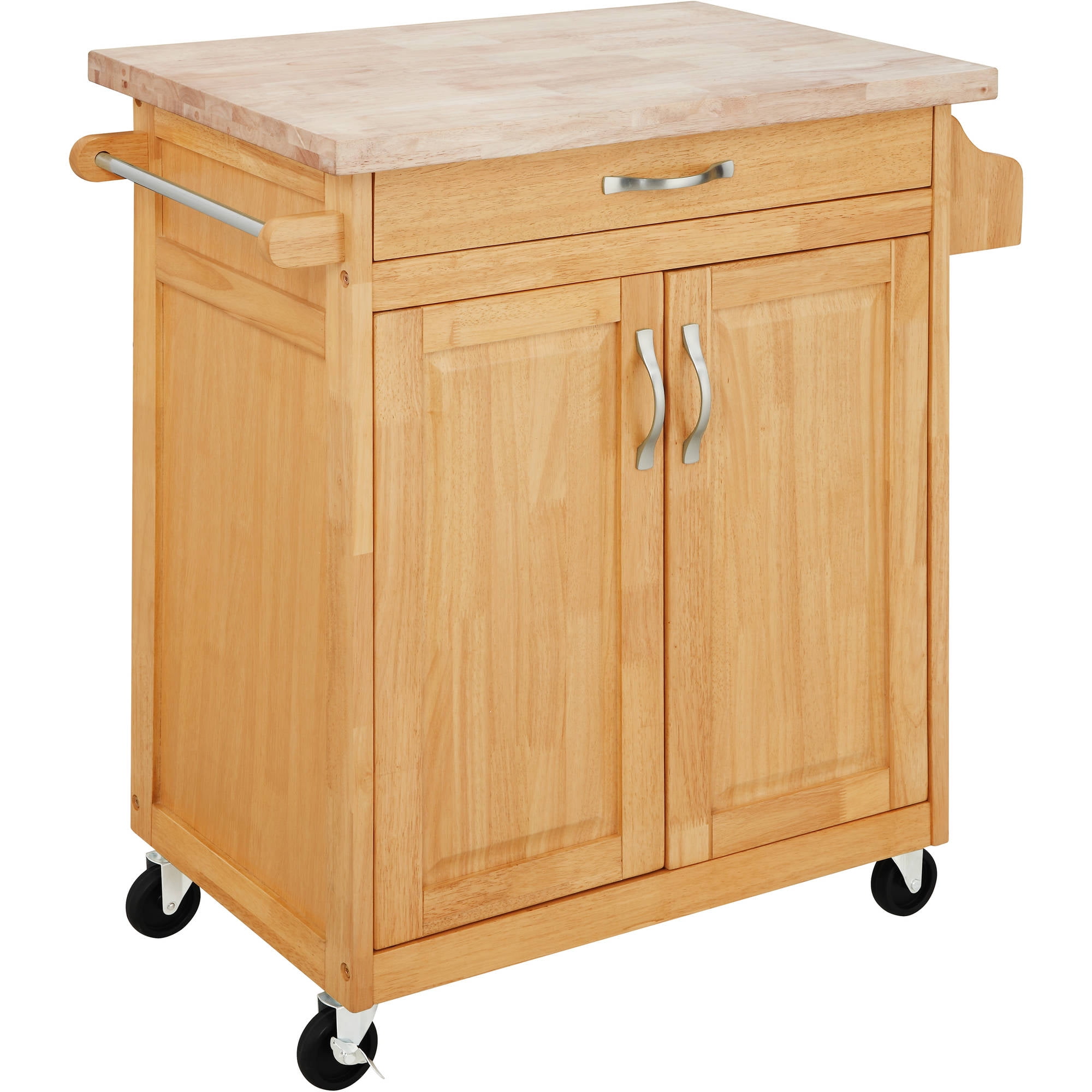 Mainstays Kitchen Island Cart With Drawer And Storage Shelves