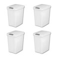 thumbnail image 5 of 7.5 Gallon White Trash Can with Touch Lid - Office, Kitchen, Bathroom Wastebasket - Under Sink Garbage Can - Durable Plastic Bin with Locking Lid, 5 of 7