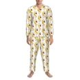 thumbnail image 3 of Fotbe a banana blowing air kisses Pattern Long Sleeve Pajama Set for Men,Sleepwear Set,2-piece Loungewear Set,Soft PJs Comfy Nightwear with Pockets-XX-Large, 3 of 7