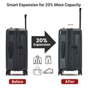 Wonder Florence 20 Carry On Hardside with 360 Degree Spinner Luggage, Black