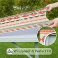 thumbnail image 6 of Boho Style Square Table Cover 34x34 Inch with Stretch Elastic Hem, Floral Design for Card Tables and Patio Settings, 6 of 6