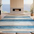 thumbnail image 2 of Design&I 5'x7' Washable Area Rug Ru Vintage Front Distressed Stripe Southwestern Door Entrance for Small Living Room, Bedroom, Sleek Flatweave Pet Friendly & Non-Slip, 2 of 7