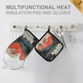 thumbnail image 4 of Yayeee Oven Mitts and Pot Holder Set of 2 Heat Resistant Kitchen Gloves Baking Hot Pad, Mountains at Dawn, 4 of 5