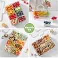 thumbnail image 6 of Behome Snackle Box Container, 8 Compartments Divided Serving Tray with Lid and Handle, Portable Food Storage Box, Snack Organizer for Candy, Fruits, Snacks, Nuts, 6 of 7
