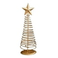 thumbnail image 2 of Dserhfy Gold Spiral Christmas Tree Decor Glittering Tabletop Tree with Star Topper for Holiday Home Office Table Centerpiece Mantel Shelf Decor, 2 of 8