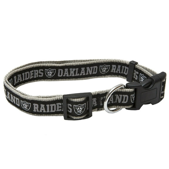 Pets First NFL Las Vegas Raiders Dog Collar - Heavy-Duty, Durable & Adjustable Football Collar for Dogs/ CATS - Medium