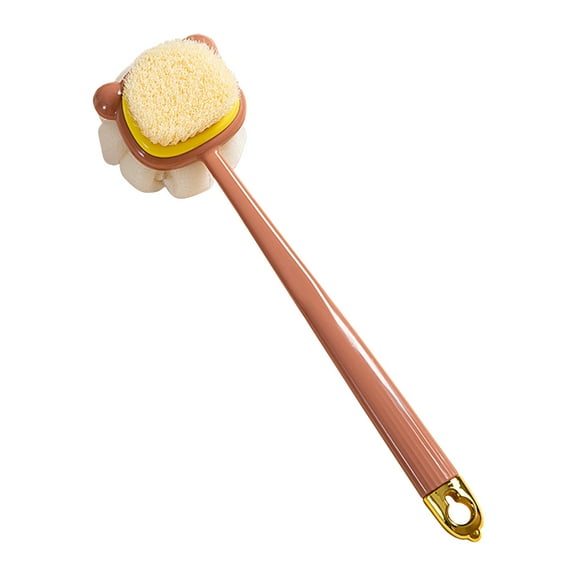 TACILIP Brushes, Long Handle Double-sided Scrub Brush, Soft Bristle Brush, Shower Tool, 2-in-1 Bath Brush, Ball Flower Bath Brush, Rub Back Brush, Cleaning Supplies
