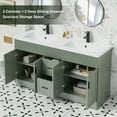 thumbnail image 4 of Eclife 60" Double Sink Bathroom Vanity with Resin Sink Top and Zinc Alloy Faucet, 4 of 9