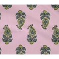 thumbnail image 4 of oneOone Cotton Flex Fabric Leaves & Paisley Block Printed Fabric 1 Yard 40 Inch Wide, 4 of 4