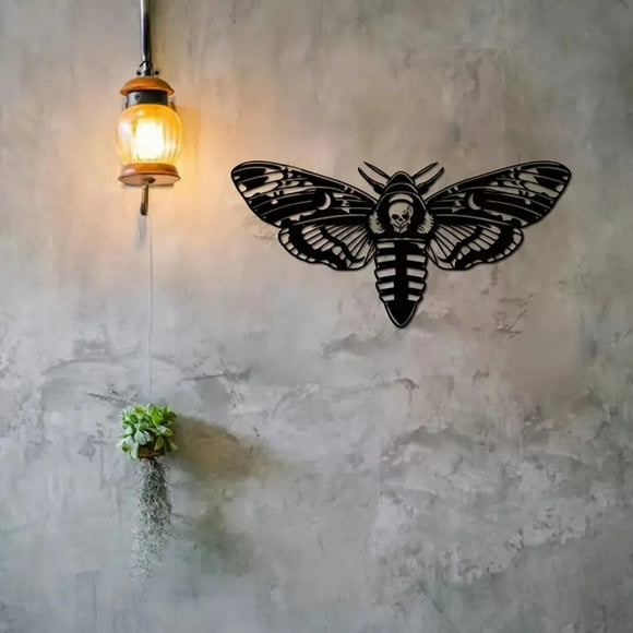 Modern Black Metal Pendant Art for Home Unique Personality Concept Wall Hanging Living Room Decoration Stylish Minimalist Design
