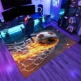 thumbnail image 4 of Boys Room Soccer Area Rugs, Sports Game Carpet, Washable Non Slip Low Pile Soft Rug for Bedroom Living Room Decor Mat 4ftx6ft, 4 of 8