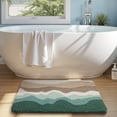 thumbnail image 5 of FRABE Beach Bathroom Rugs, Non Slip Bath Mat Ultra Soft Washable Absorbent Quick Dry, Ocean Sea Theme Bath Rug with Starfish Shell for Shower Floor, Kitchen Decor, Kids Room, 20x32, 5 of 9