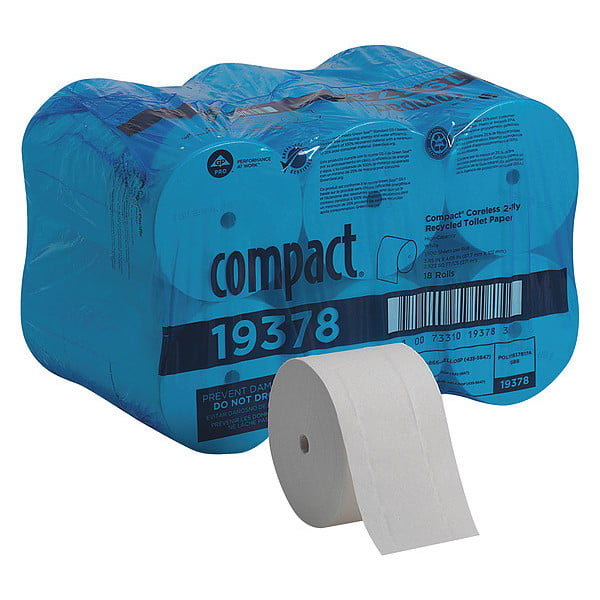 Compact® Coreless Toilet Paper, 2 Ply, 1500 Sheets, PK18GEORGIA-PACIFIC ...