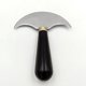 thumbnail image 1 of Cuchillo de cabeza redonda de cuero Plantional con mango de madera, cuchillo de trabajo de cuero para cortar cuero (1 pieza 90 mm), 1 of 5
