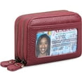thumbnail image 3 of Small Genuine Leather Wallet for Women, RFID Blocking Credit Card Holder Wallet, 3 of 6