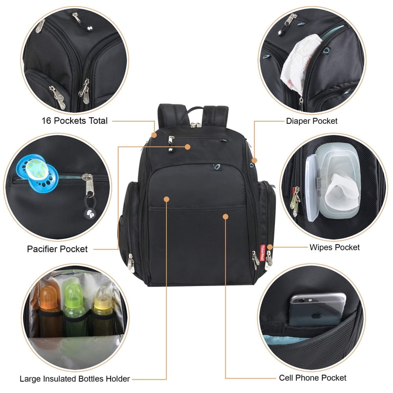 Fisher-Price Kaden Baby Diaper Bag Backpack Fisher-Price - Brandclub - Fisher-Price Kaden Backpack  main image 3