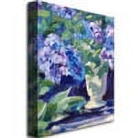 Trademark Fine Art "Lavendar Hydrangeas" Canvas Wall Art by David Lloyd Glover