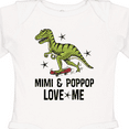 thumbnail image 4 of Inktastic Mimi and PopPop Love Me Dinosaur Boys Long Sleeve Baby Bodysuit, 4 of 5