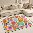 thumbnail image 2 of Coolnut Lightweight Carpet Mats, 5'3" x 4' Area Soft Rugs, Floor Mat Rug Home Decoration for Kids Room Living Room, 63"x 48" Vintage Flowers, 2 of 6