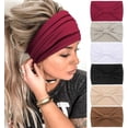 thumbnail image 1 of HSHDLDF Headbands for Women African Boho Wide Knotted Head Wraps Turbans, 1 of 6