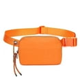 thumbnail image 2 of Oiur Mini Belt Bag with Adjustable Strap Waterproof Crossbody Waist Bag for Women Men Sports Fanny Pack for Workout Traveling Running Hiking Cycling,Orange, 2 of 8