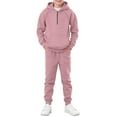 thumbnail image 3 of Abcomgle Boys Jogger Set 7-16 Fleece Half Zip Long Sleeve Sweatshirt and Athletic Sports Pants for Girls Active Tracksuit Kids Girls,5-6 Years,Pink, 3 of 9